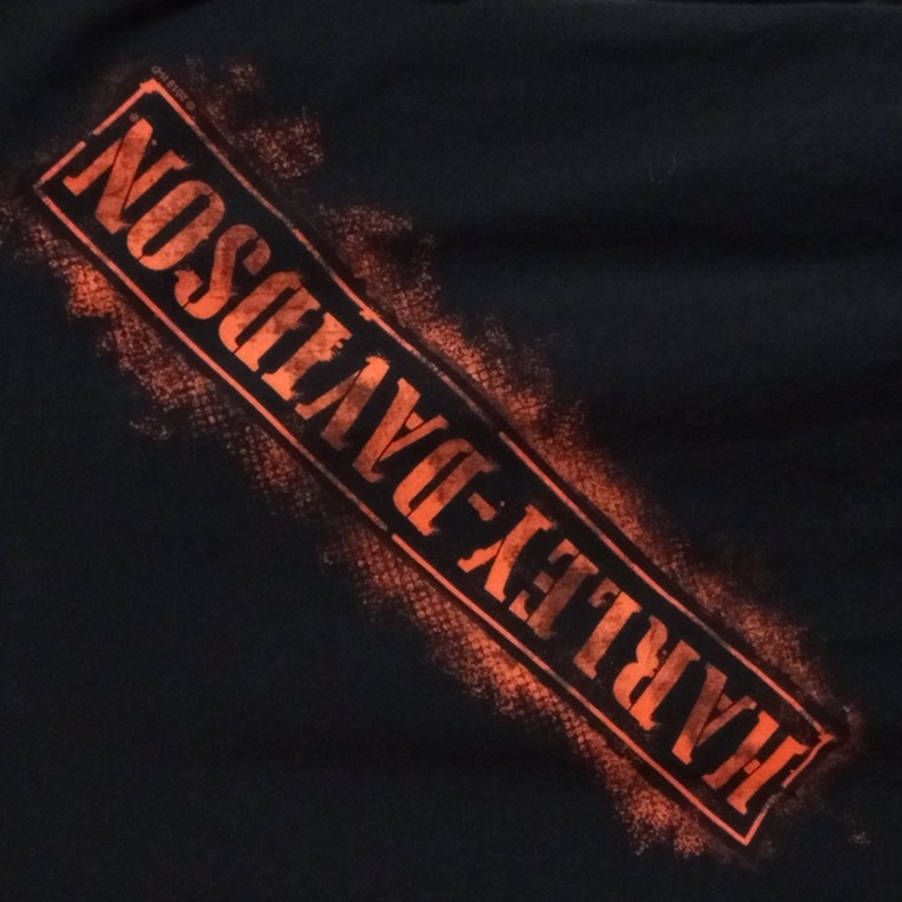 Harley-Davidson Black Tee with Orange Diagonal Logo
